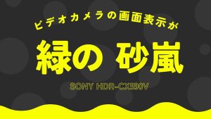 液晶が緑の砂嵐ビデオカメラSONY HDR-CX590のデータ復旧