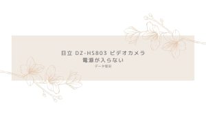 日立ビデオカメラDZ-HS803故障：福岡県のお客様の成功事例