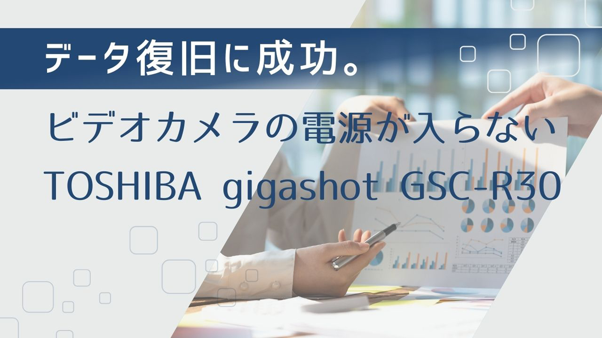 TOSHIBA gigashot GSC-R30ビデオカメラデータ復旧事例 東京江戸川区の成功談